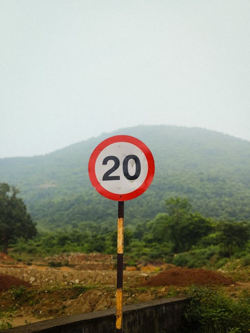 Speed limit 20 sign